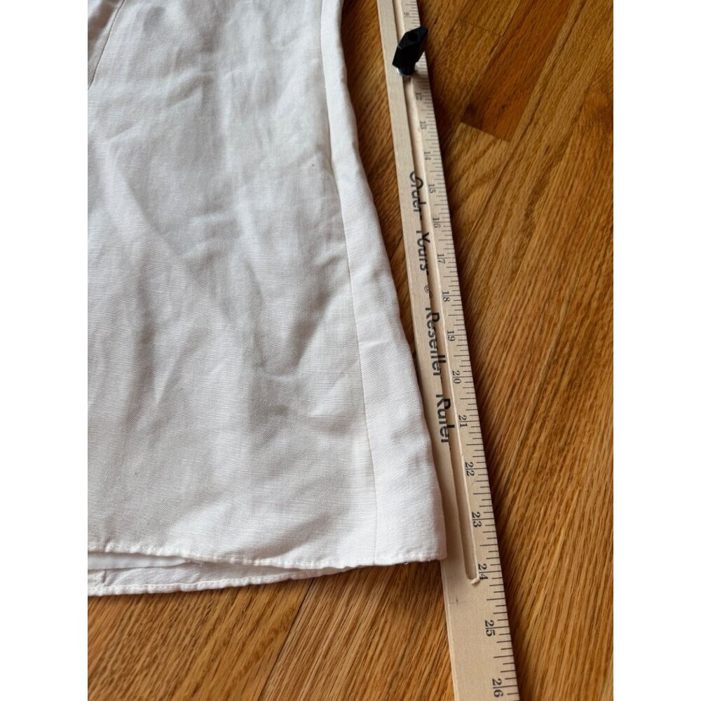 Jones Wear White A-Line Skirt Linen Blend Classic Preppy Elegant Vacation 14 - Picture 9 of 12